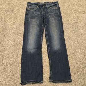 Mens BKE Dark Blue Straight Leg Jeans
